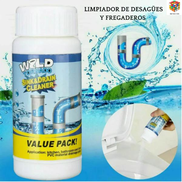 2x TornadoMaxClean™ Destapador De Drenage y Cañeria 110 Grs